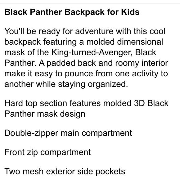 Disney Store black panther backpack lunchbox set - Picture 11 of 12